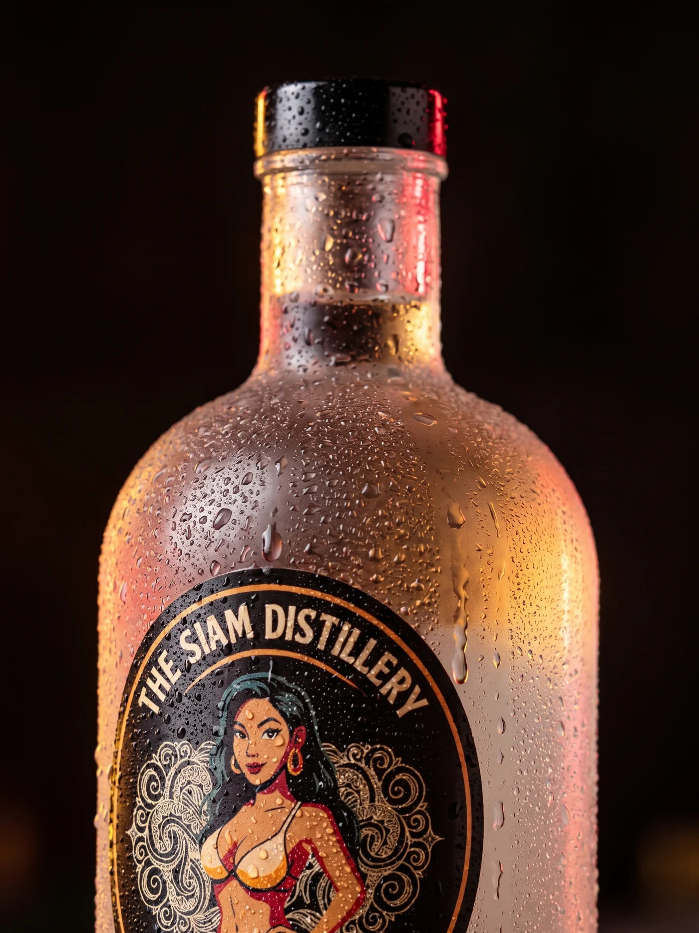 Ice-cold close-up of the frosted Thaikila Original bottle