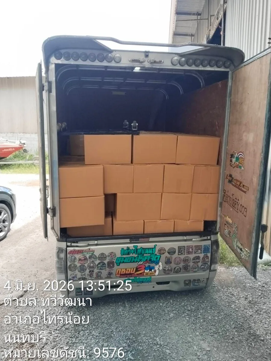 Cases loaded for delivery