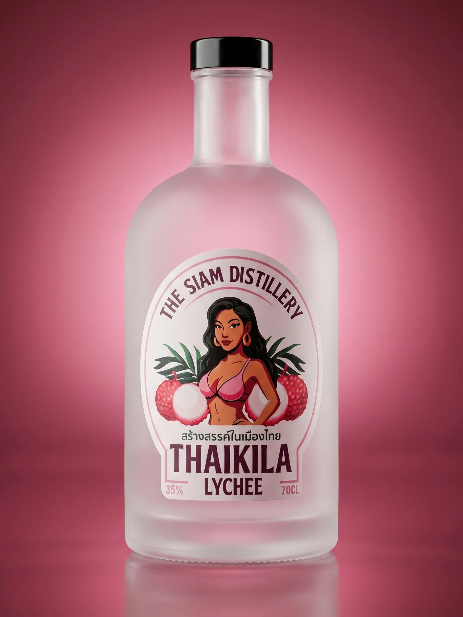 Thaikila Lychee frosted bottle